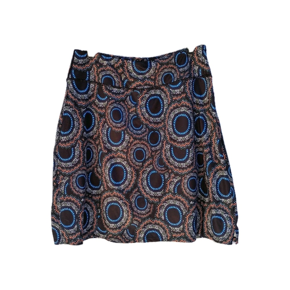 Willit Women Black Colorful Circle Print Hiking Skort Outdoor Skater Skirt L